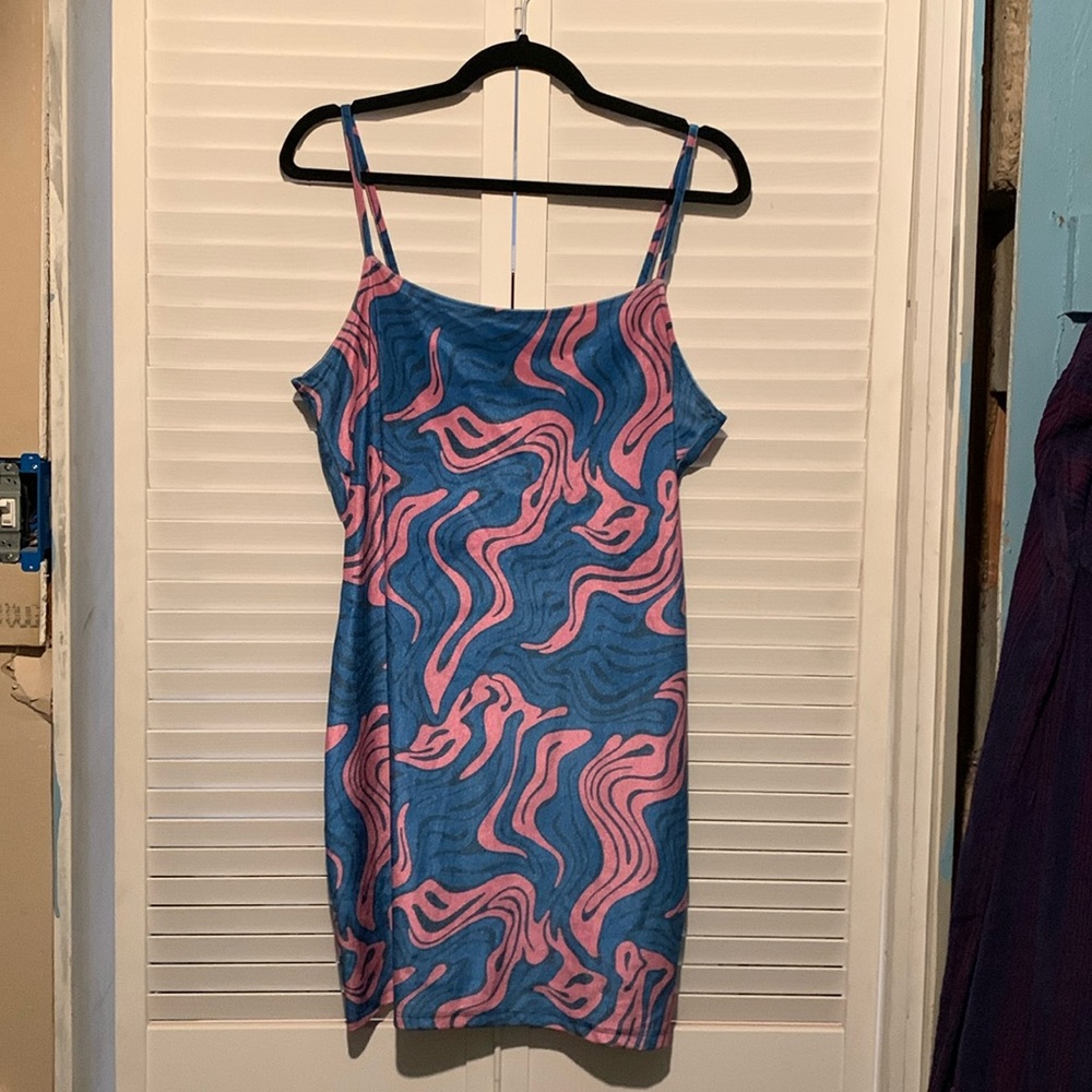 Pink and Blue mini dress